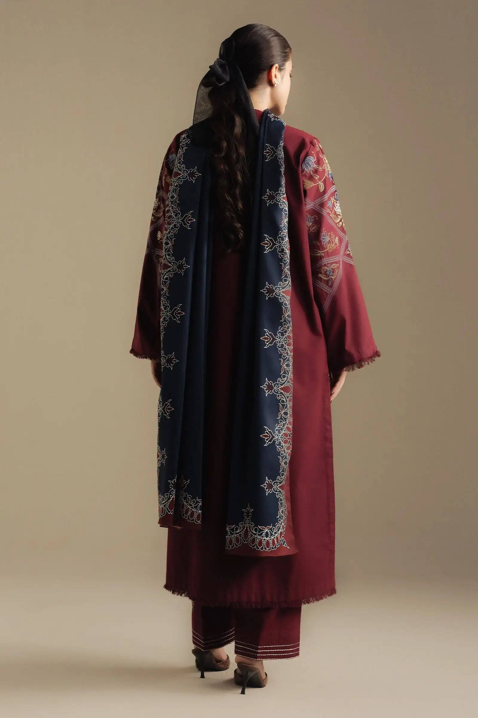 DHANAK EMBROIDERY 3Pc