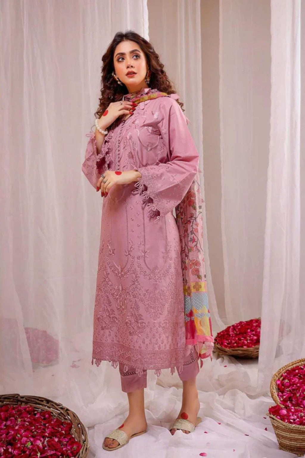 Dhanak Embroidered 3Pc