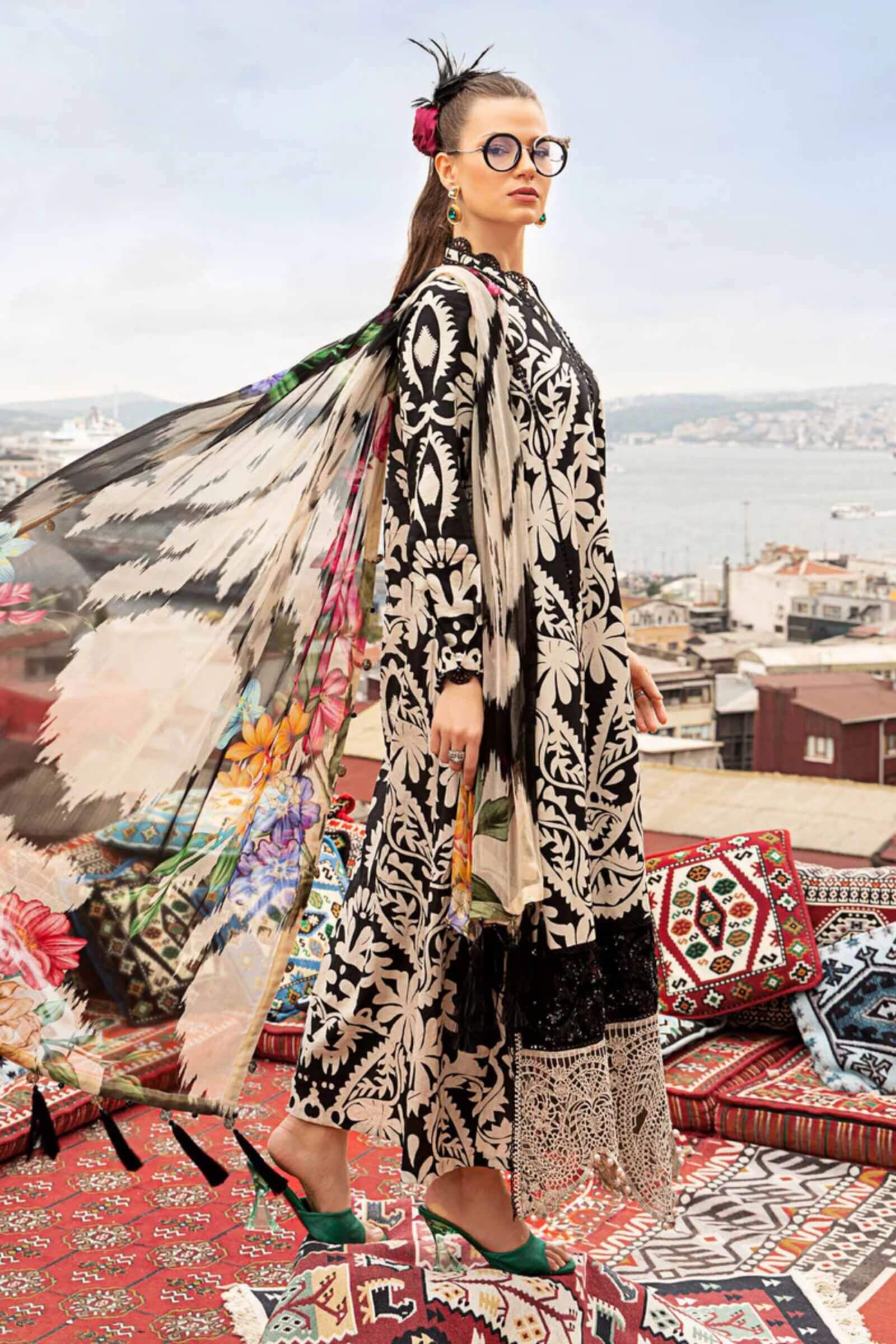 MARIA . B KHADDER WITH PATCHES