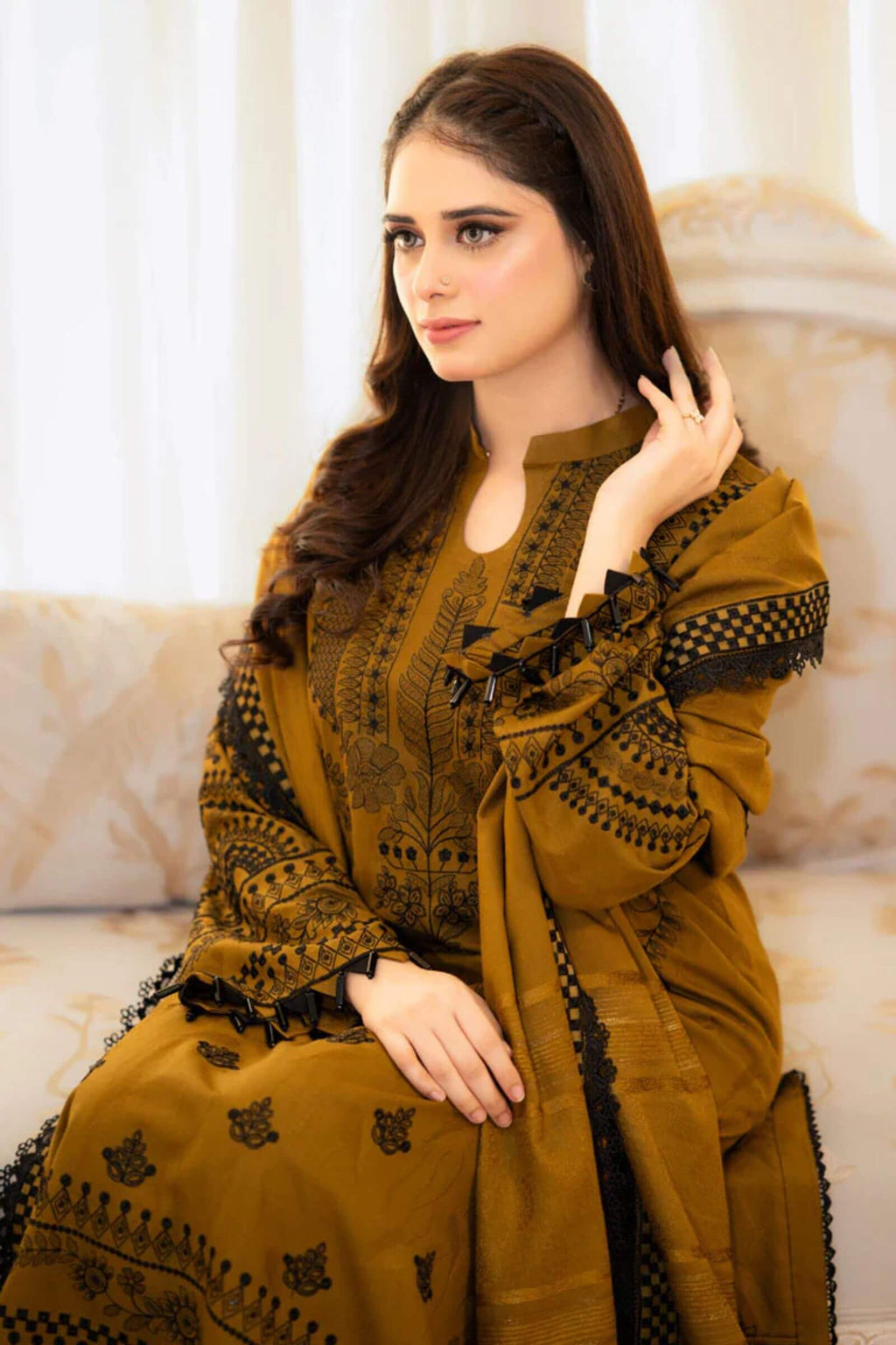 DHANAK EMBROIDERY 3 PC