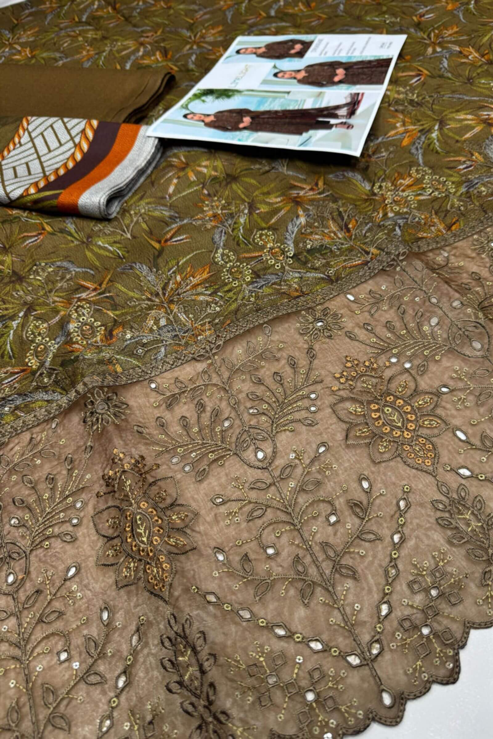 Dhanak with Dhanak Dupatta  3Pc