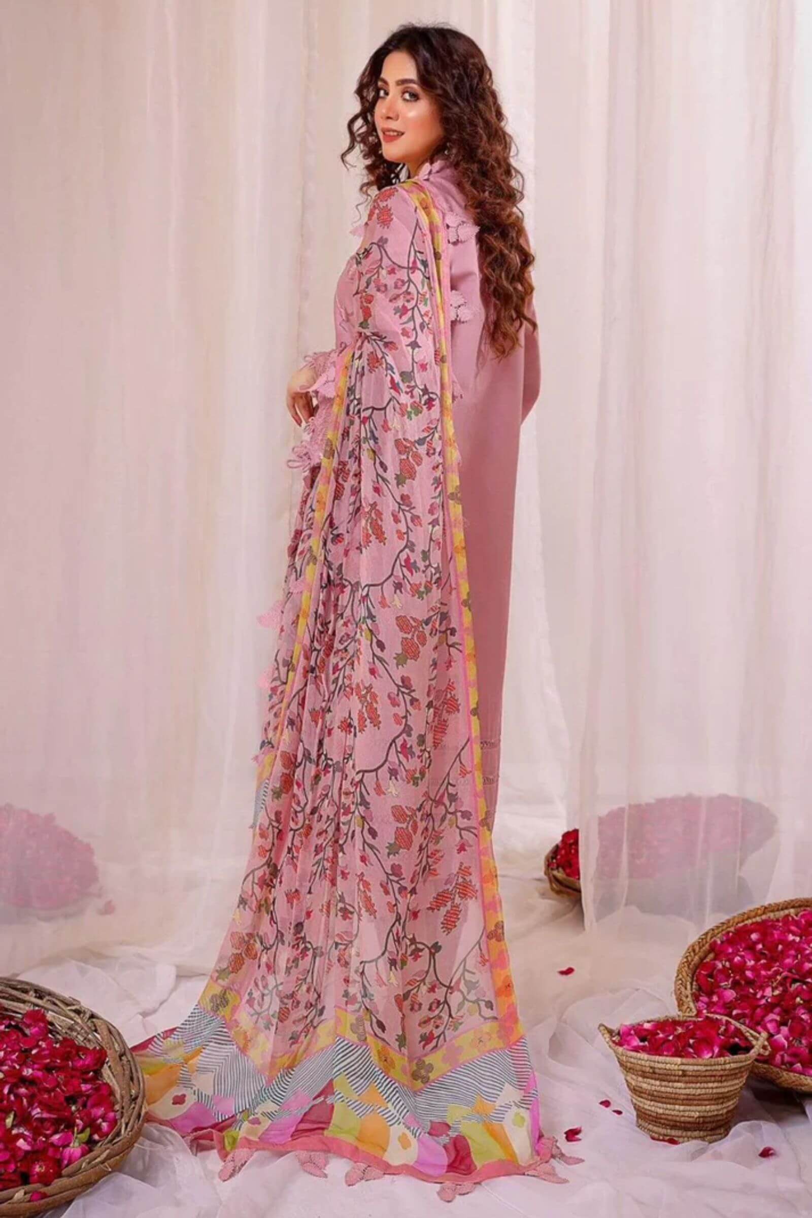 Dhanak Embroidered 3Pc