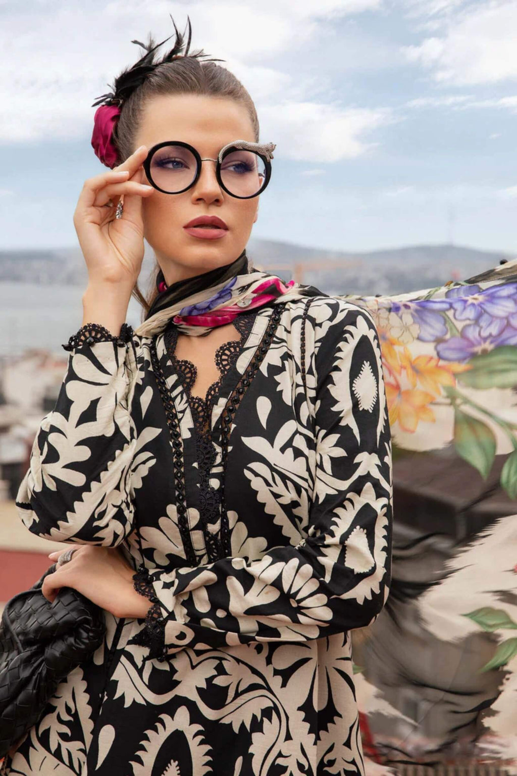 MARIA . B KHADDER WITH PATCHES