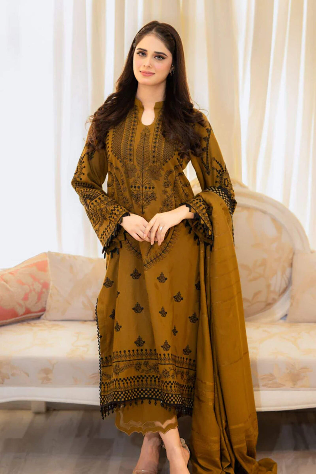 DHANAK EMBROIDERY 3 PC