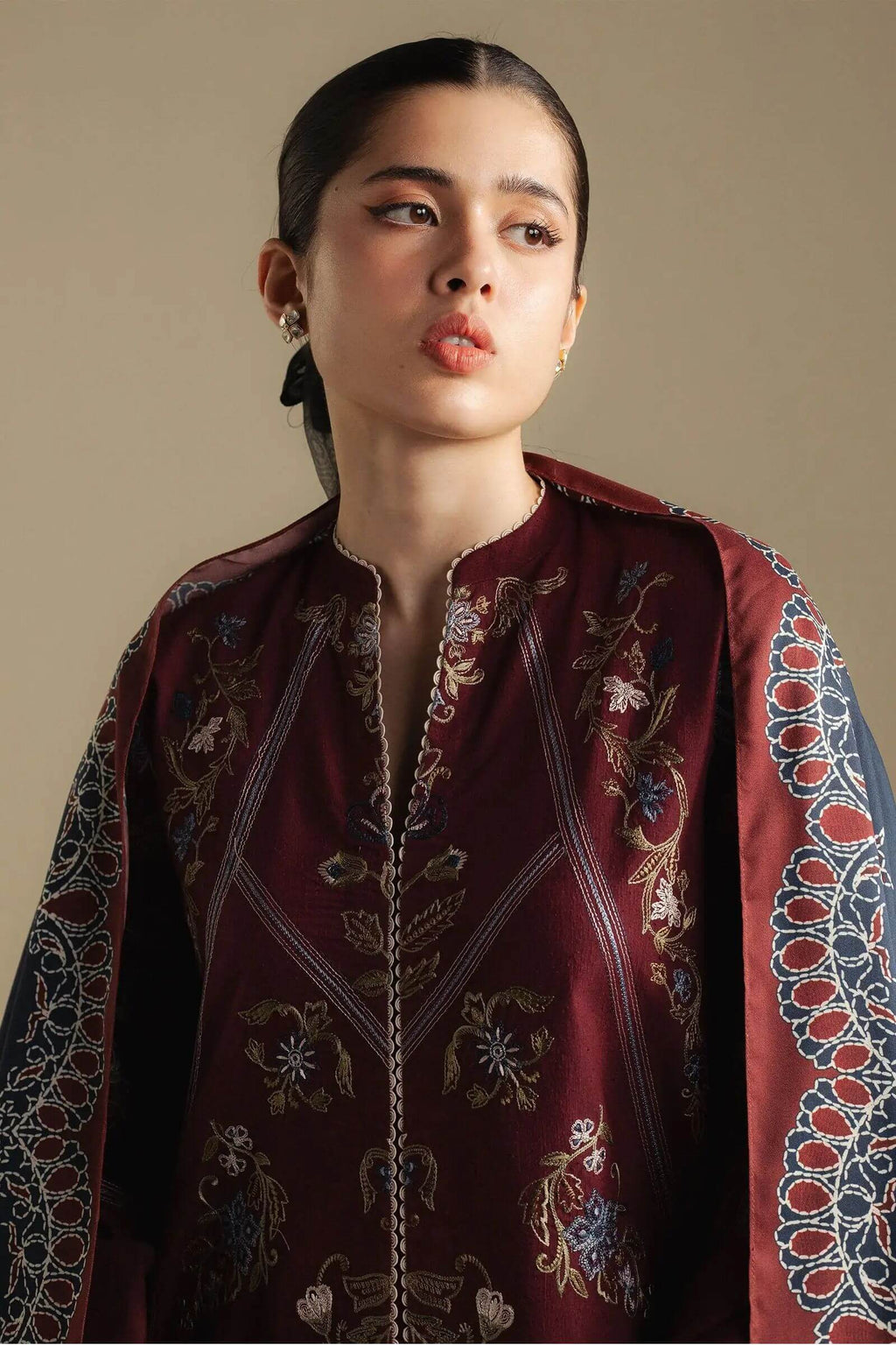 DHANAK EMBROIDERY 3Pc
