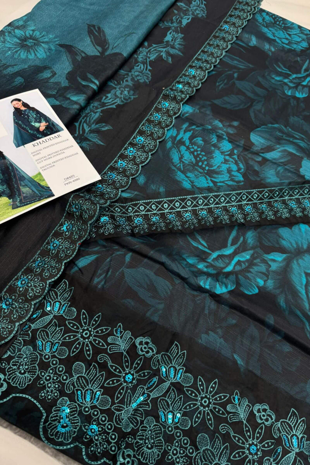 KHADDER WITH PATCHES 3Pc