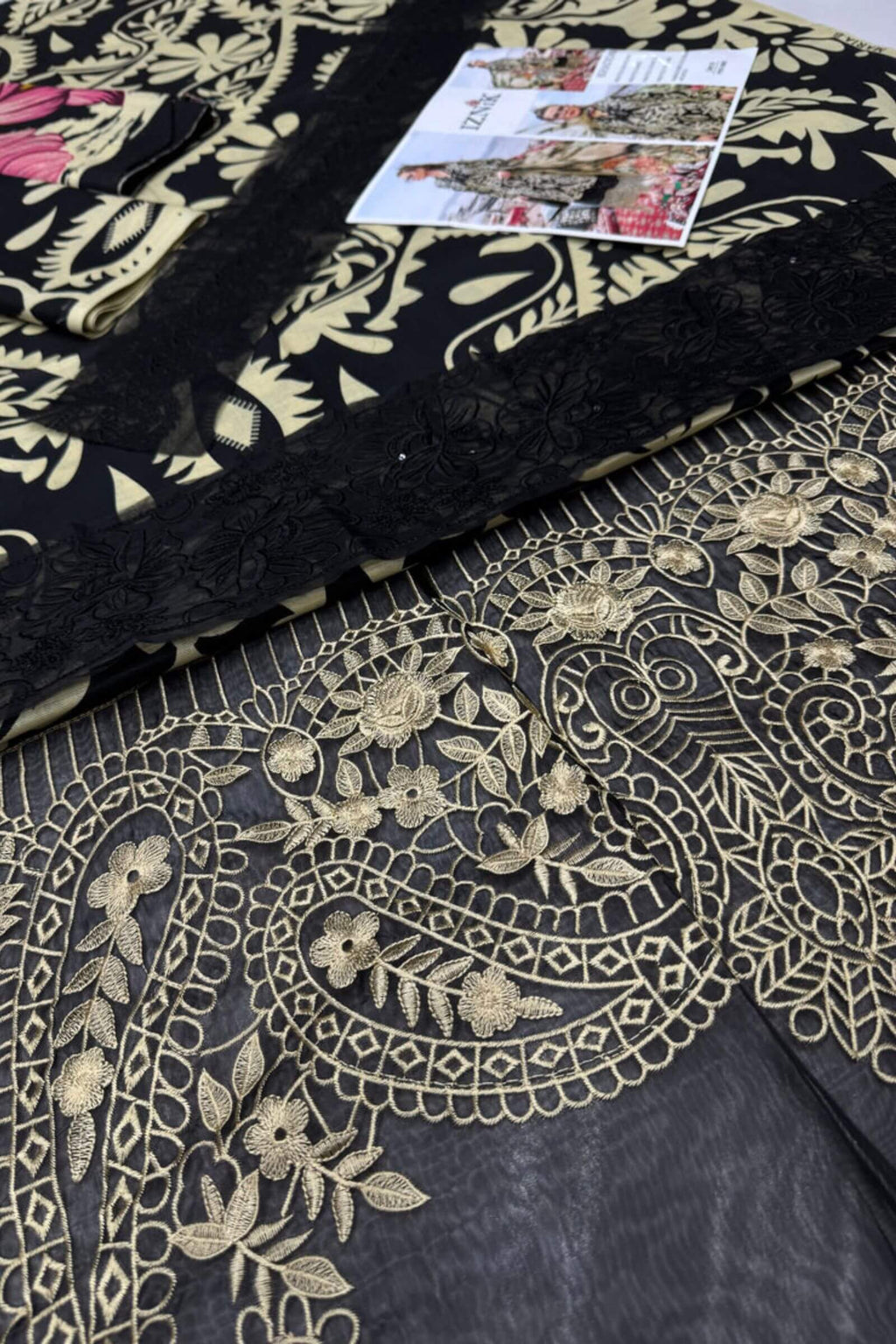 MARIA . B KHADDER WITH PATCHES