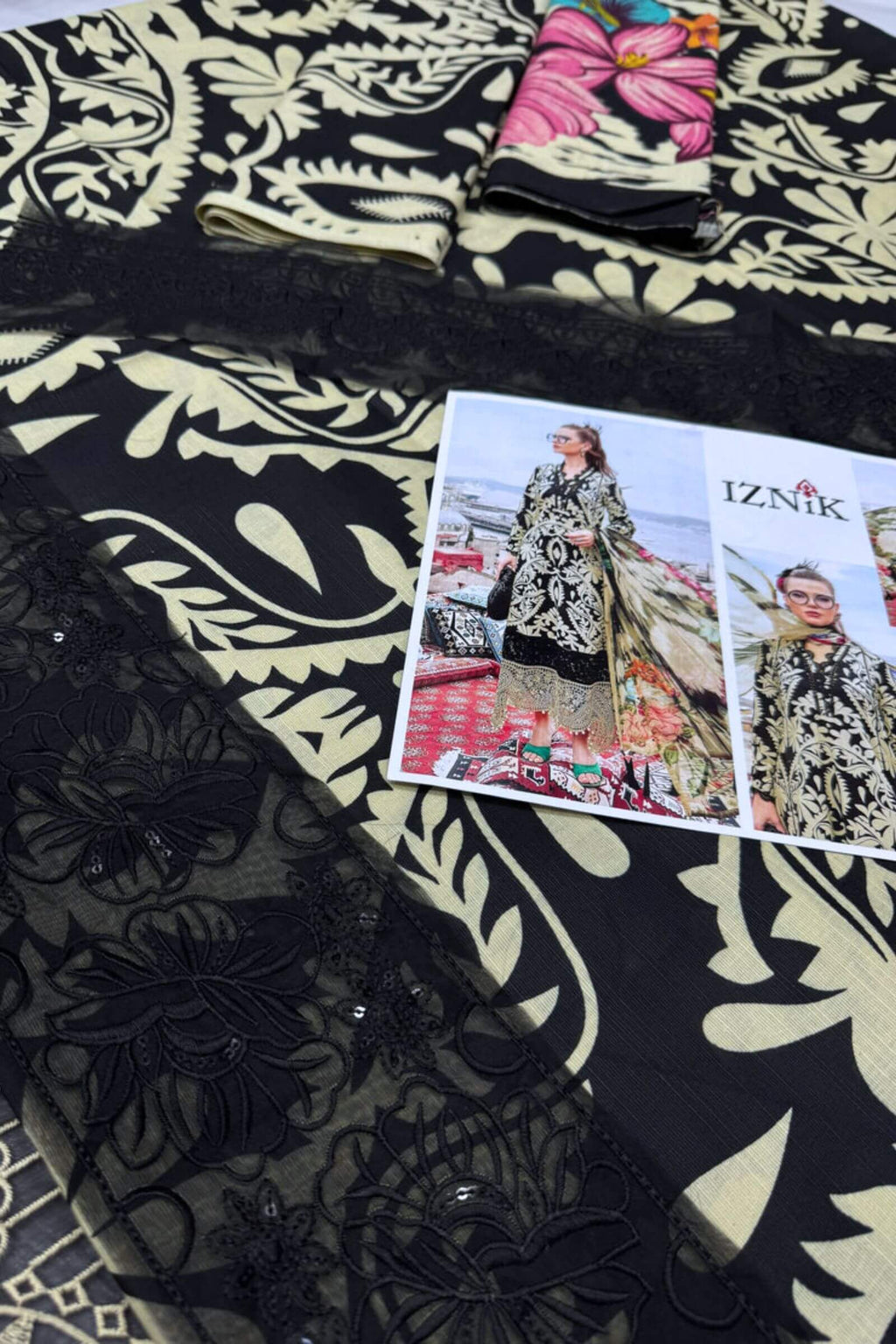 MARIA . B KHADDER WITH PATCHES